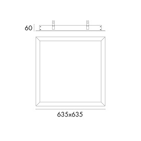 Einbaurahmen LED Panel 60x60