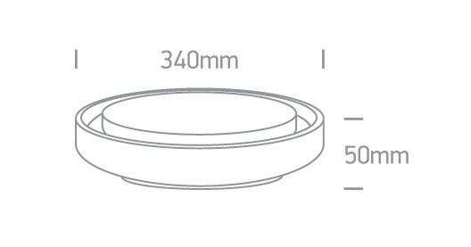 LED Deckenleuchte IP54 Ø34 anthrazit