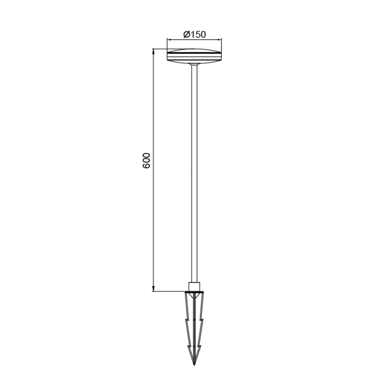 Lampada LED con spina 60cm antracite IP54