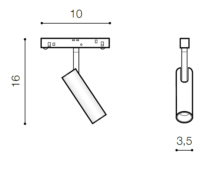 Strahler 48V weiß 7W 3000K