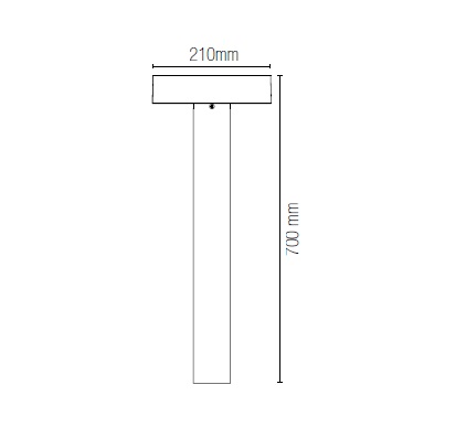 Pollerleuchte IP65 anthrazit 70cm 4xG9