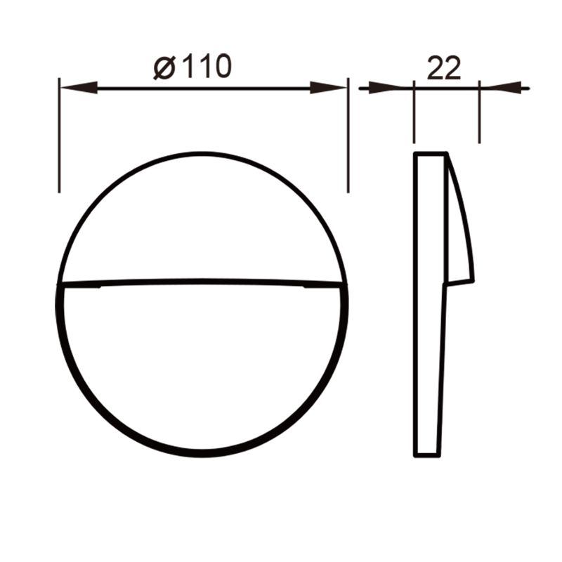 Wandleuchte LED Ø10,5cm Anthrazit