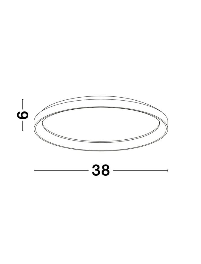 LED Deckenleuchte Ø38 DIMM weiß