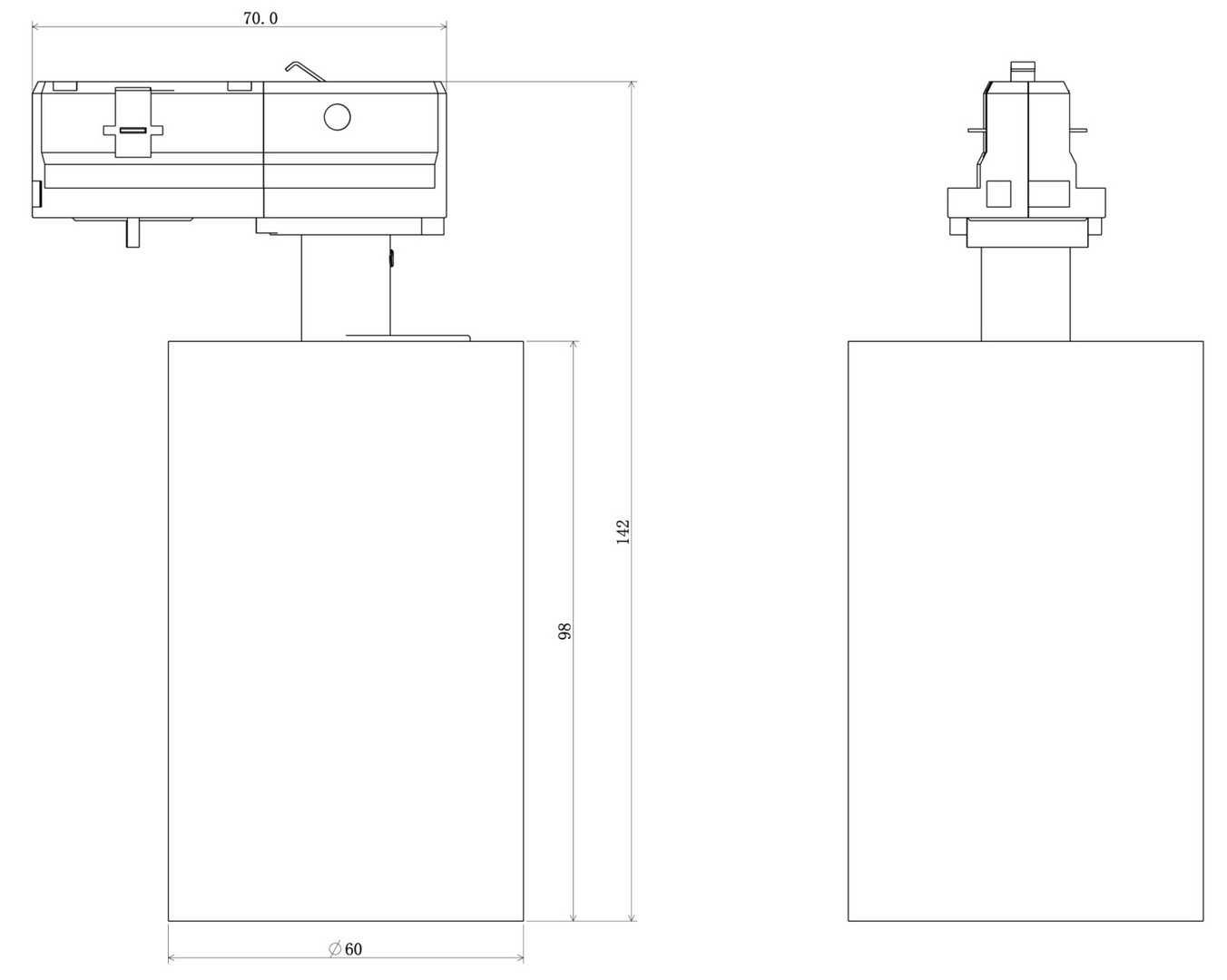 Strahler Weiß GU10 1PH Mini