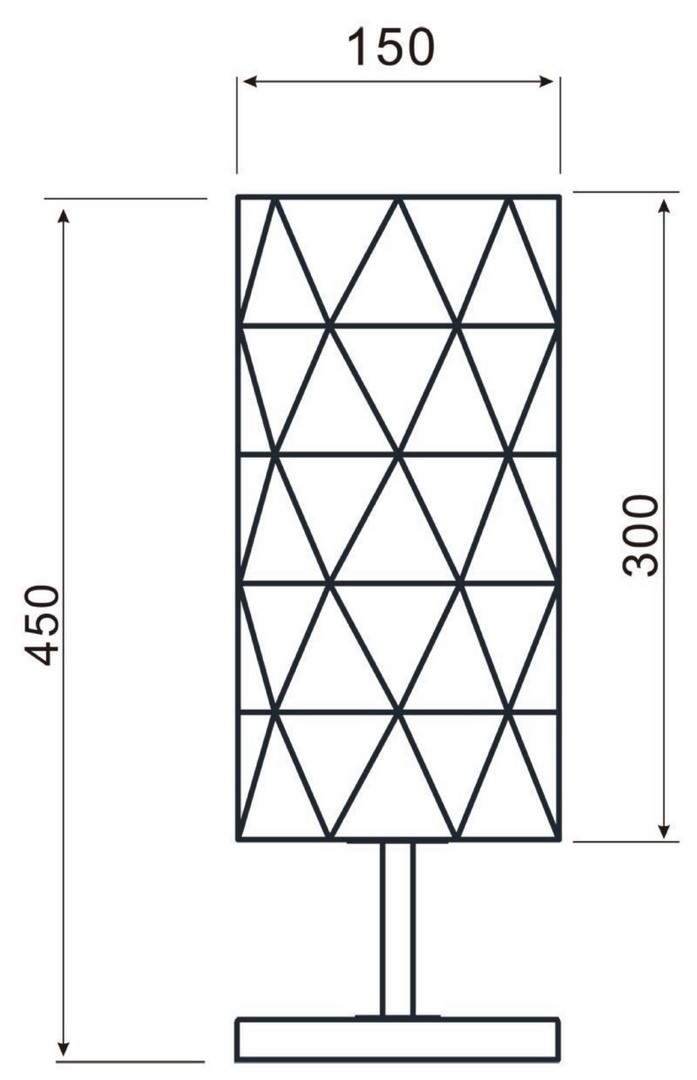 Tischleuchte Metall schwarz E27 H.45cm