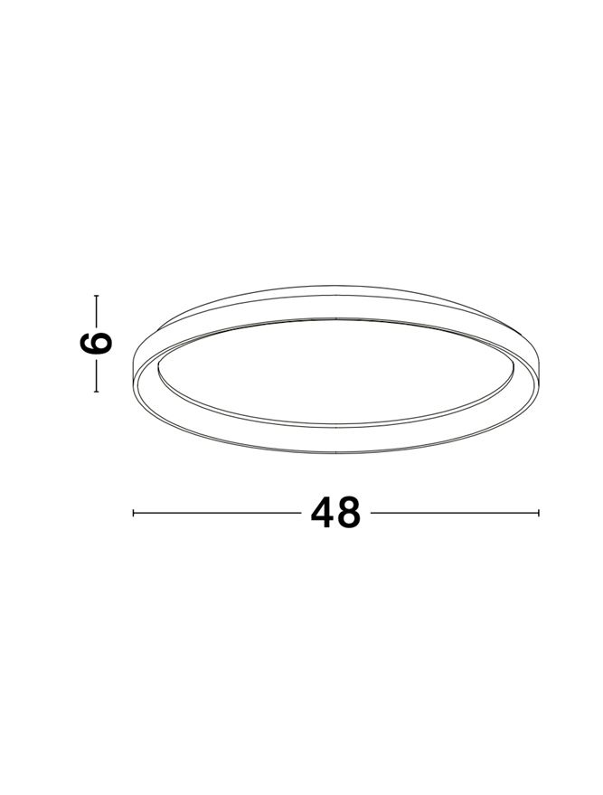 LED Deckenleuchte Ø48 DIMM schwarz