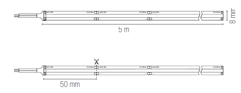 LED Streifen COB 15W IP20 24V 