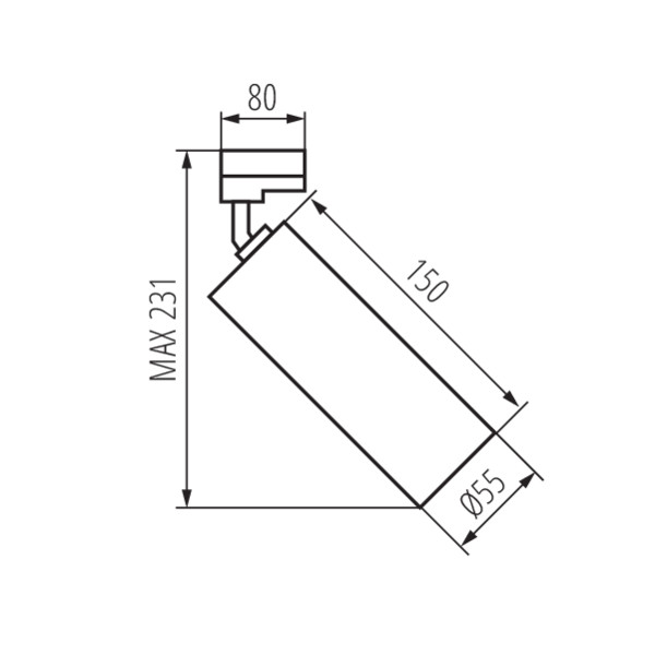 Strahler weiß 3PH-Schiene GU10