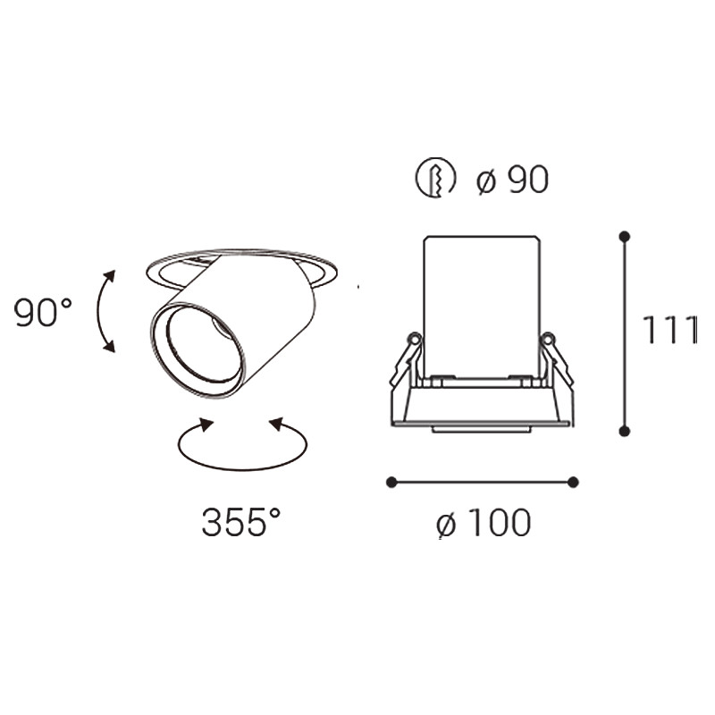 LED Einbau ausziehbar 10-20W 3000K