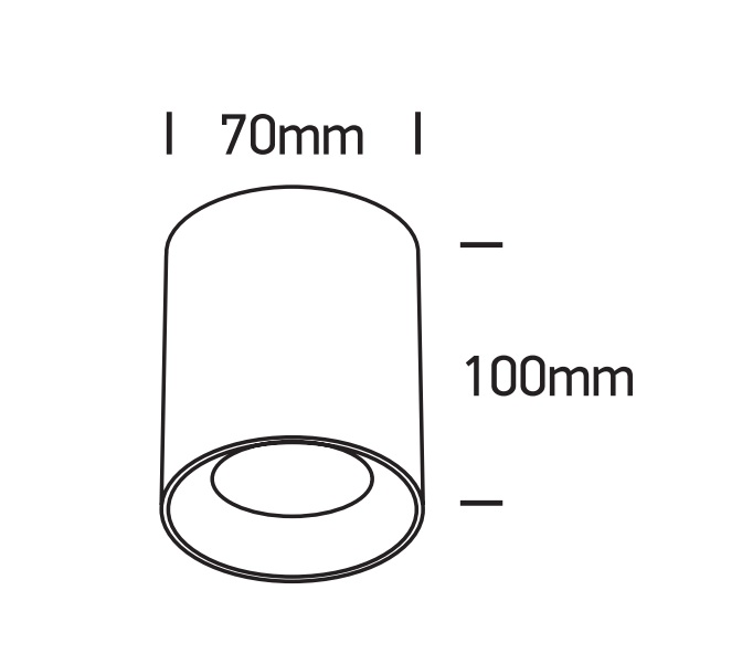 Aufbaustrahler weiß/weiß Ø7 GU10