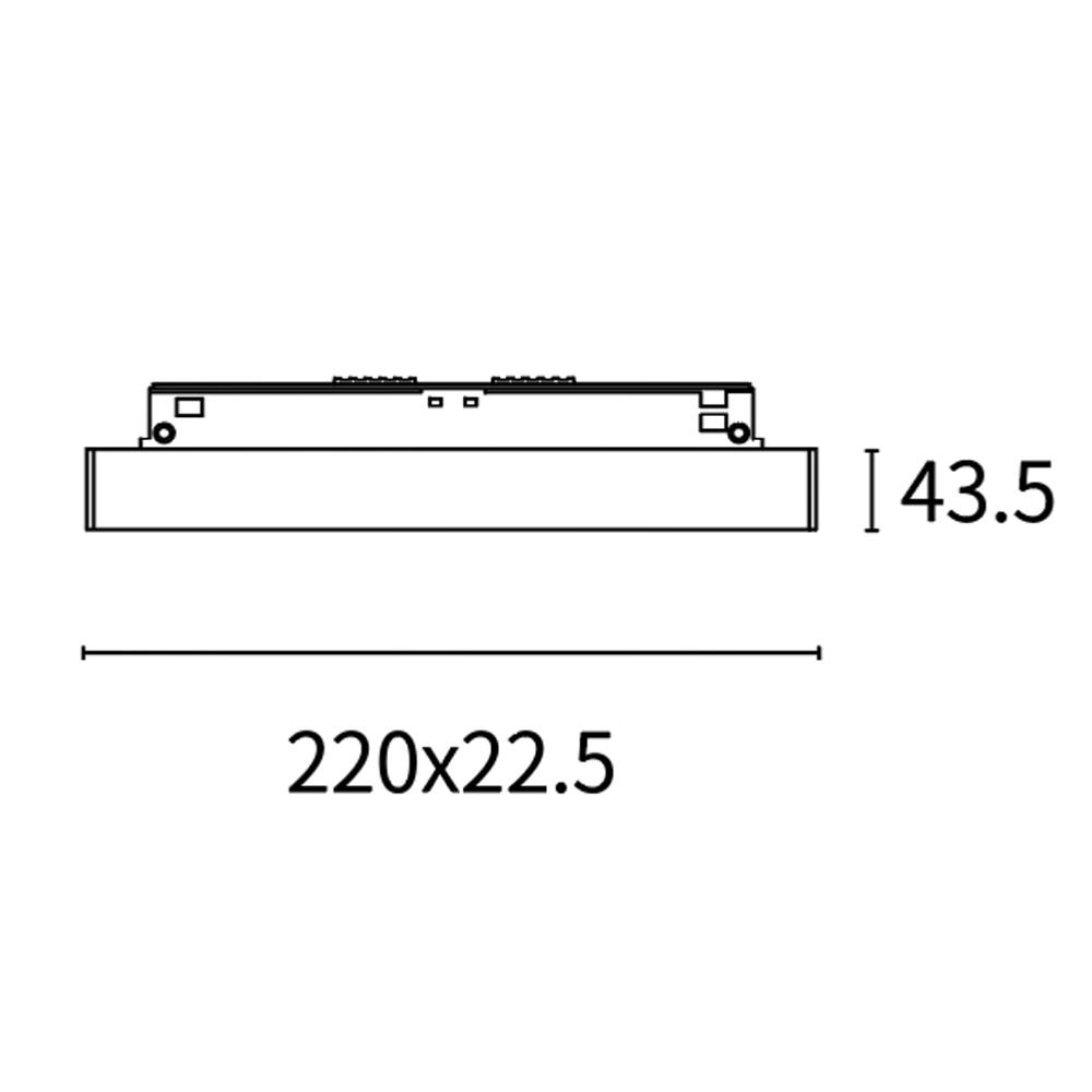 48V-Leuchte 22cm 4000K Linsenoptik