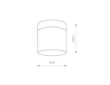 Aufbaustrahler IP44 schwarz/Glas Ø10