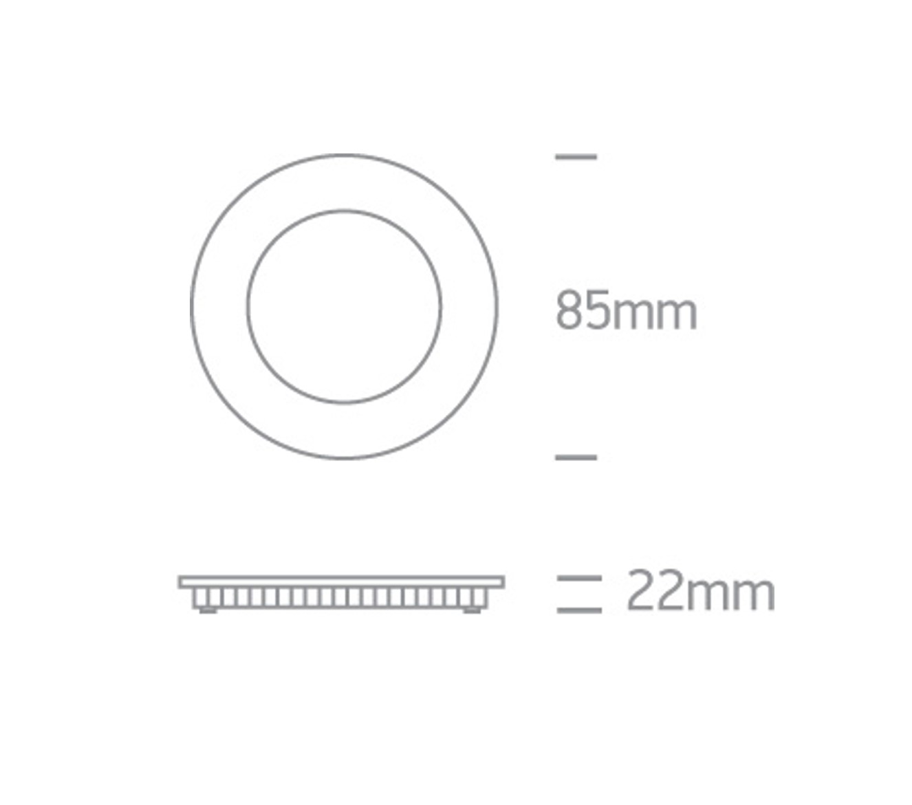 LED Einbau 3W CCT Ø85mm schwarz