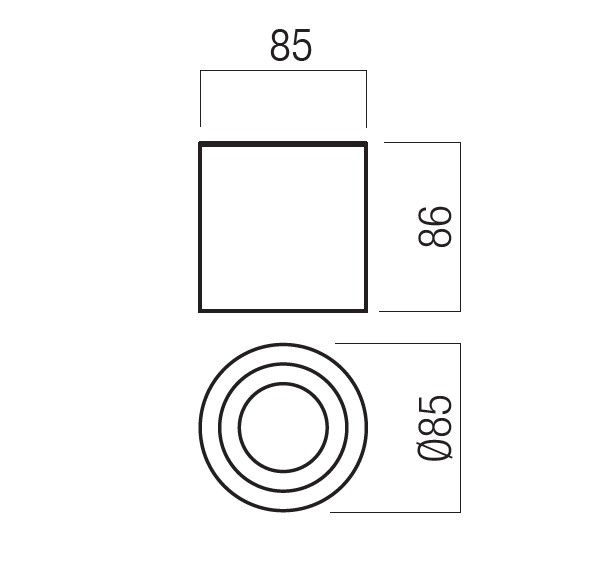 Aufbautrahler GU10 weiß IP44