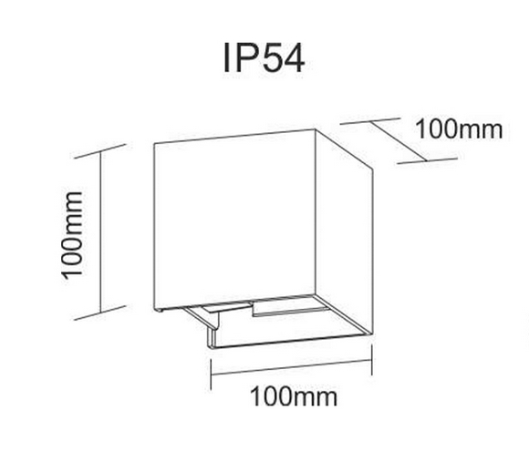 LED Wandleuchte IP54 anthrazit dir/ind. 6W 3000K