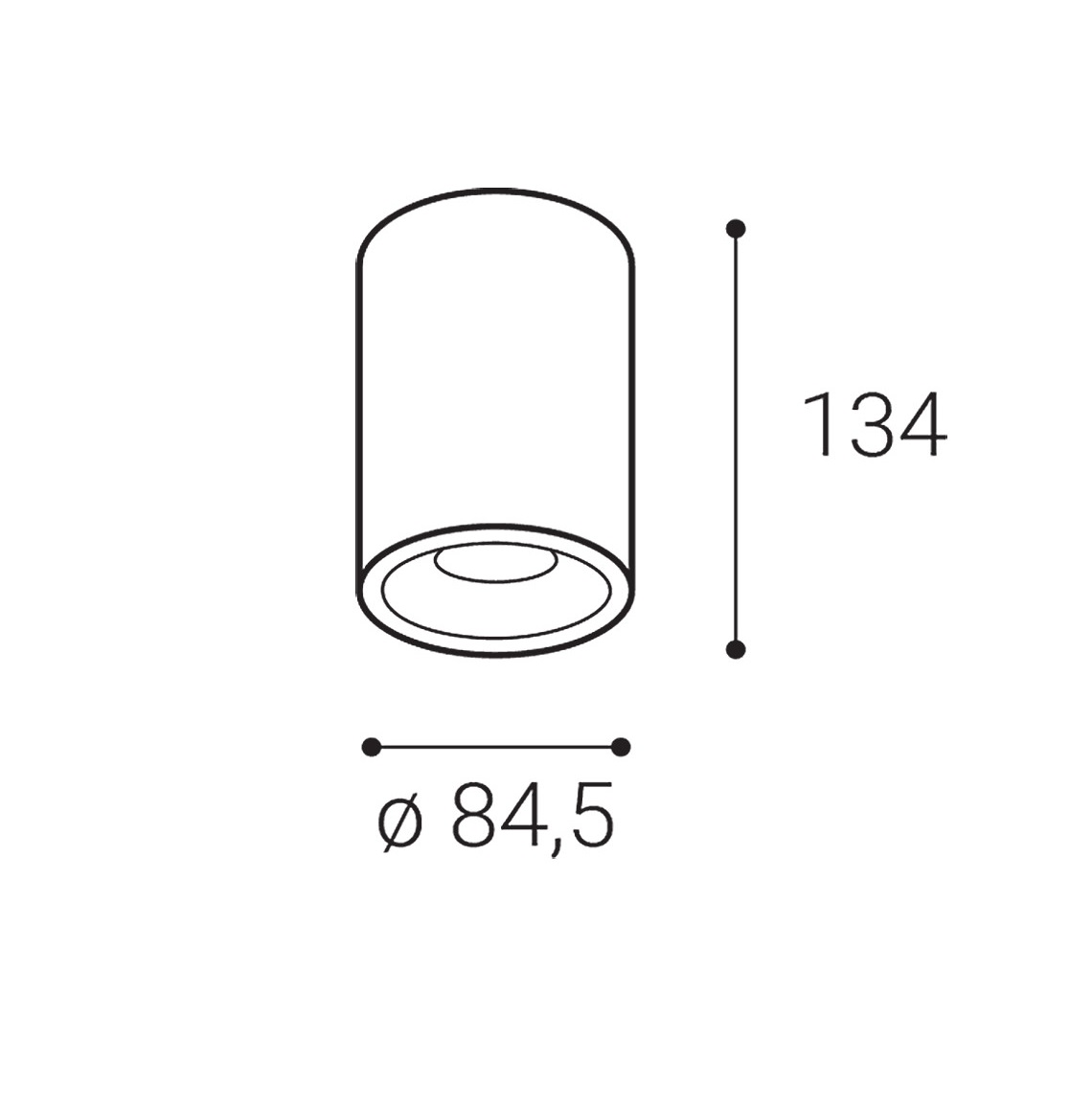 LED Aufbauleuchte 9W 3000K weiß