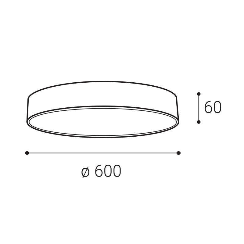 LED Deckenleuchte Ø60 schwarz DIMM CCT