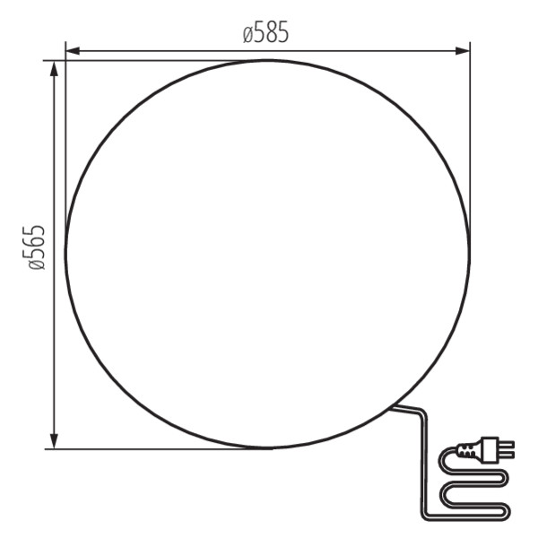 Kugelleuchte Granitoptik Ø59cm IP65