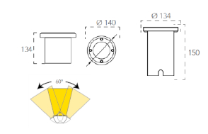 Bodeneinbaustrahler GU10 schwenkbar IP67