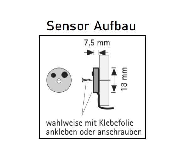 Türsensor IR Aufbau 1-fach - Stecksystem 24V