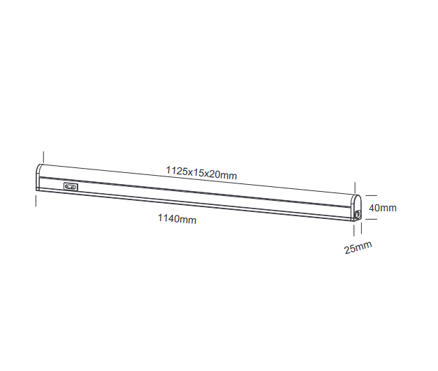 Unterbauleuchte LED 16W L.114cm